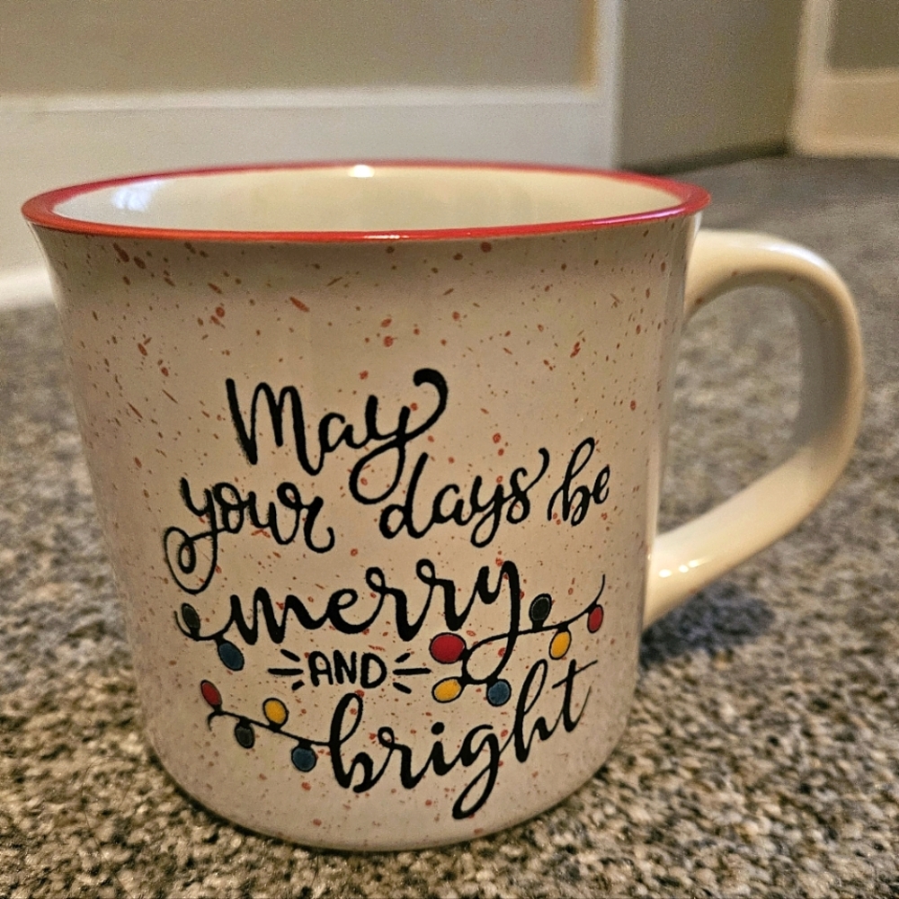 NEW! May Your Days Be Merry & Bright Christmas Mug Lights Adorable Cute